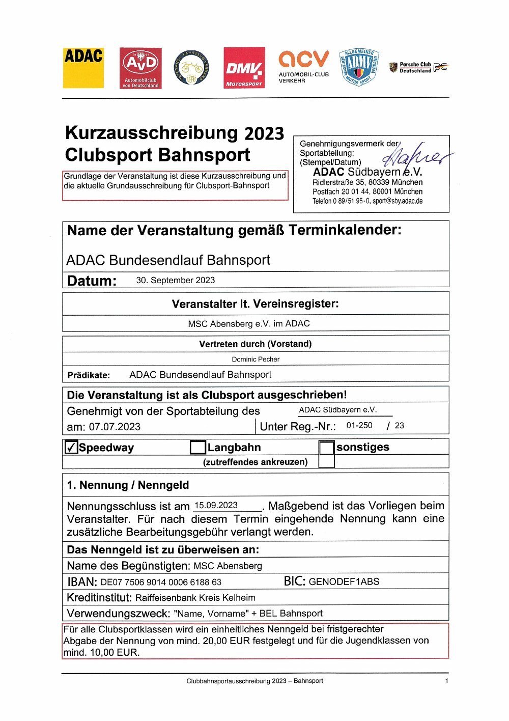 Ausschreibung ADAC Bundesendlauf (PDF öffnen)